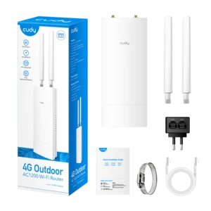 נתב מוקשח אלחוטי כולל מודם סלולרי CUDY LT500 OUTDOOR 4G LTE